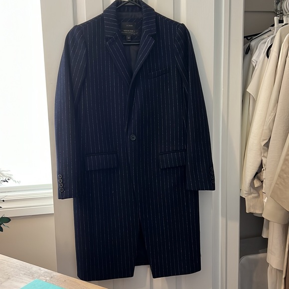 J Crew Pinstripe Wool Coat - Picture 5 of 6